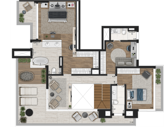 Planta Cobertura Duplex Superior