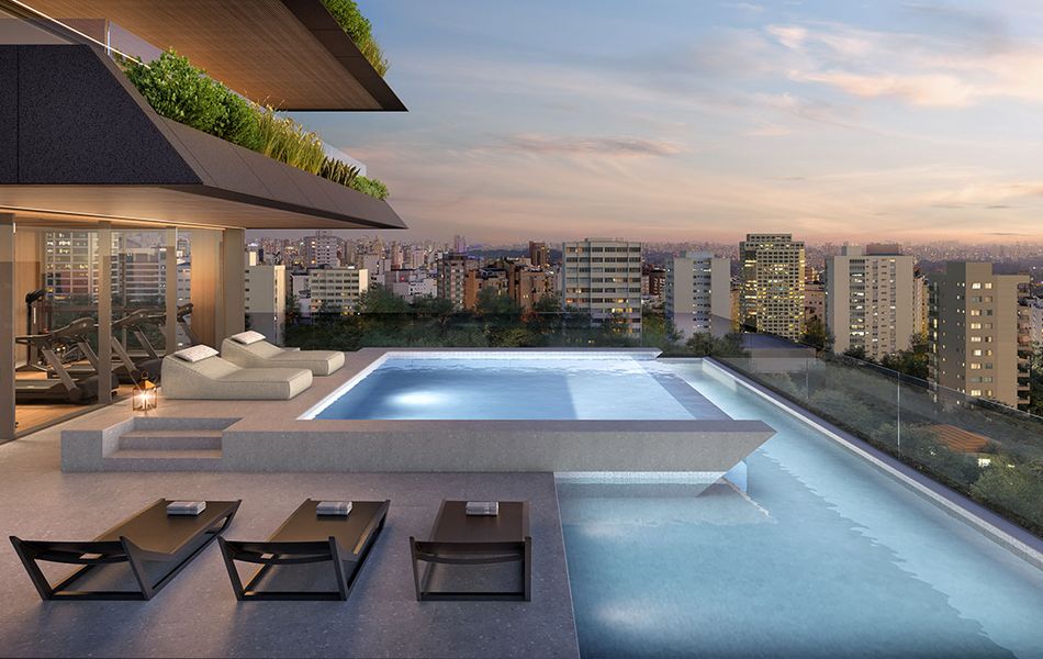 Concepção artística <br>da piscina