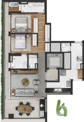 124 m²,2 Suítes,2 Vagas