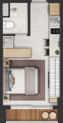 22 m²,Studio